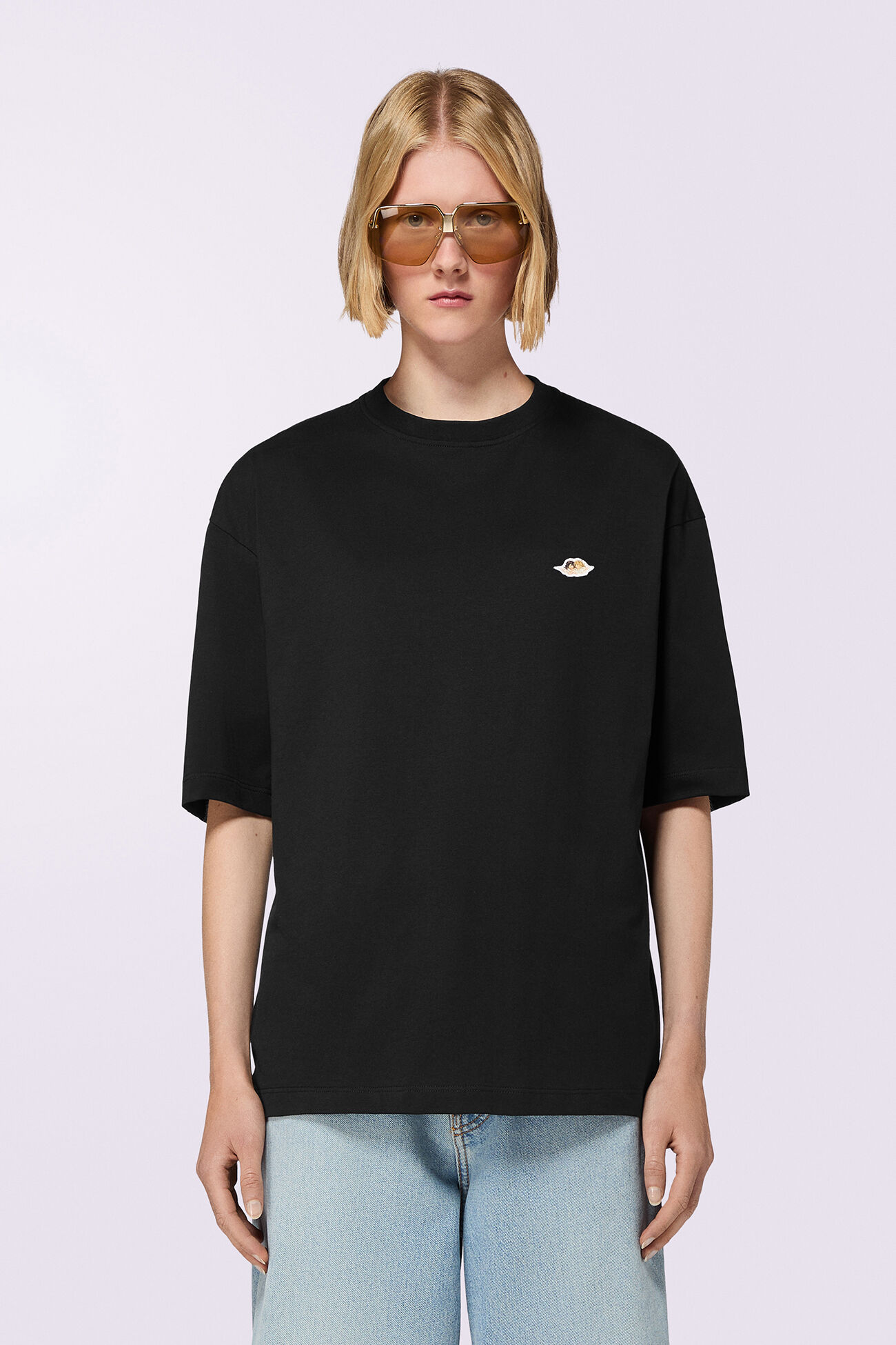 Angels Patch Relaxed T-Shirt Black